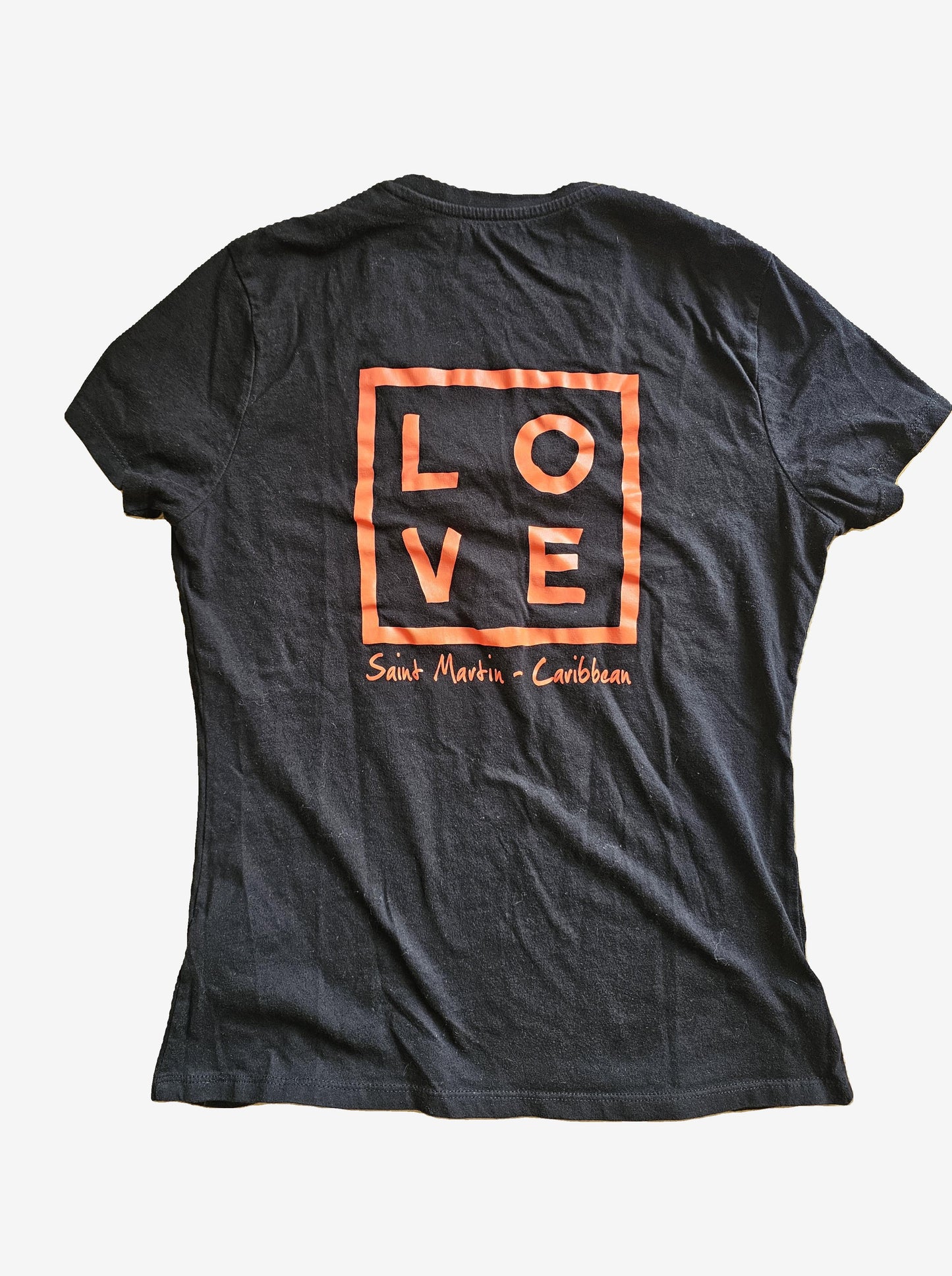 T-shirt noir LOVE – Saint Martin - Taille S
