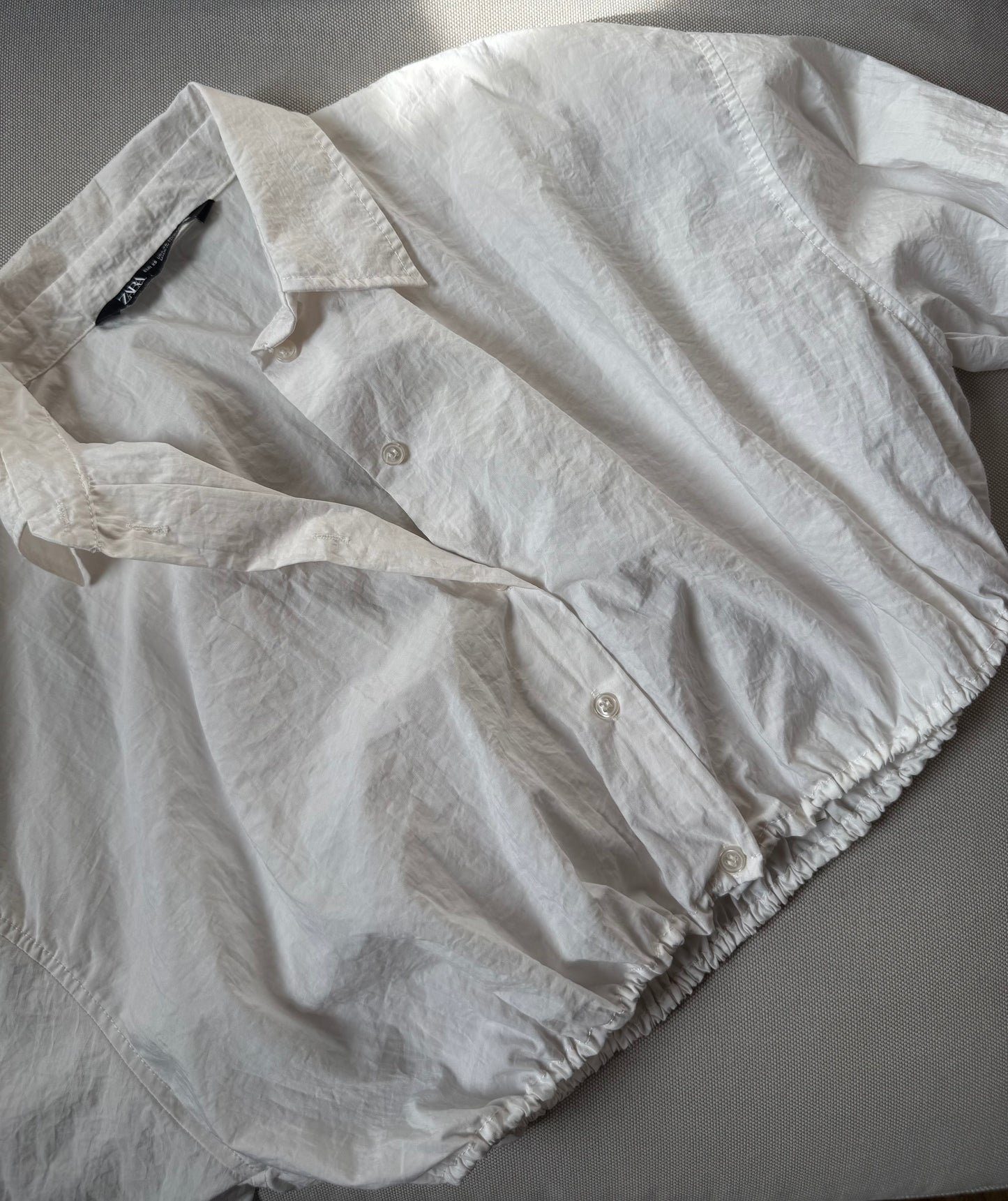 Chemise crop top blanche Zara 