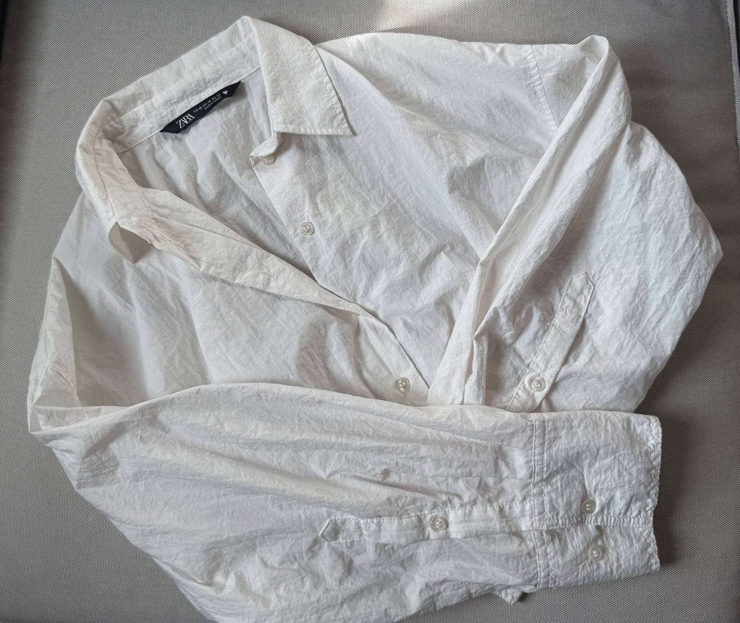 Chemise crop top blanche Zara 