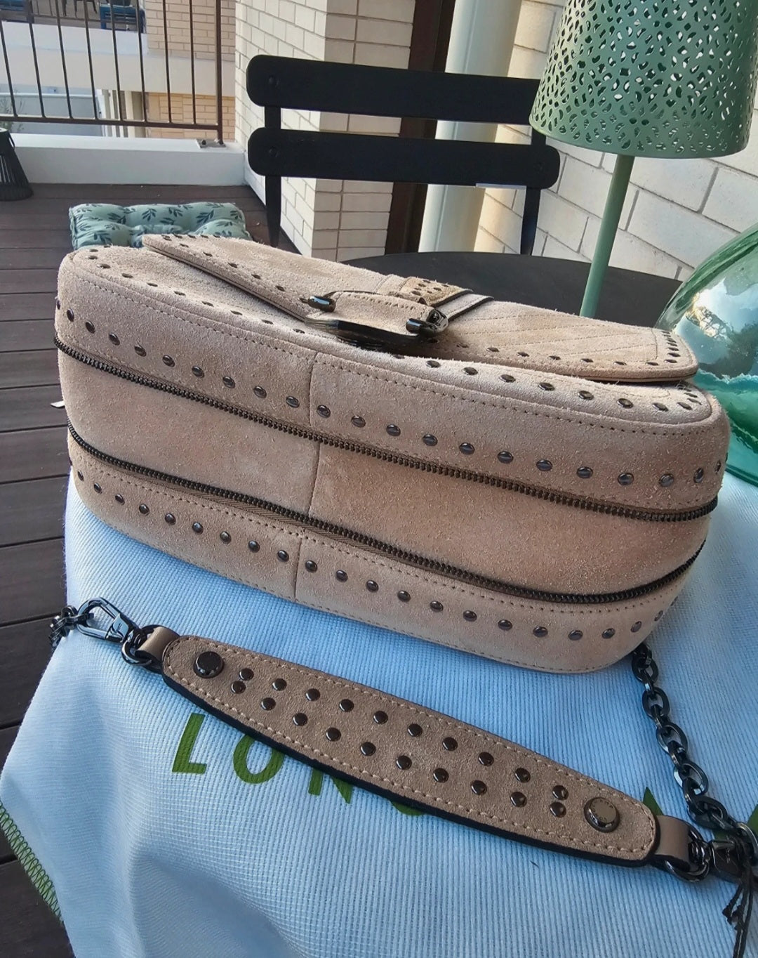 Sac Longchamp en daim